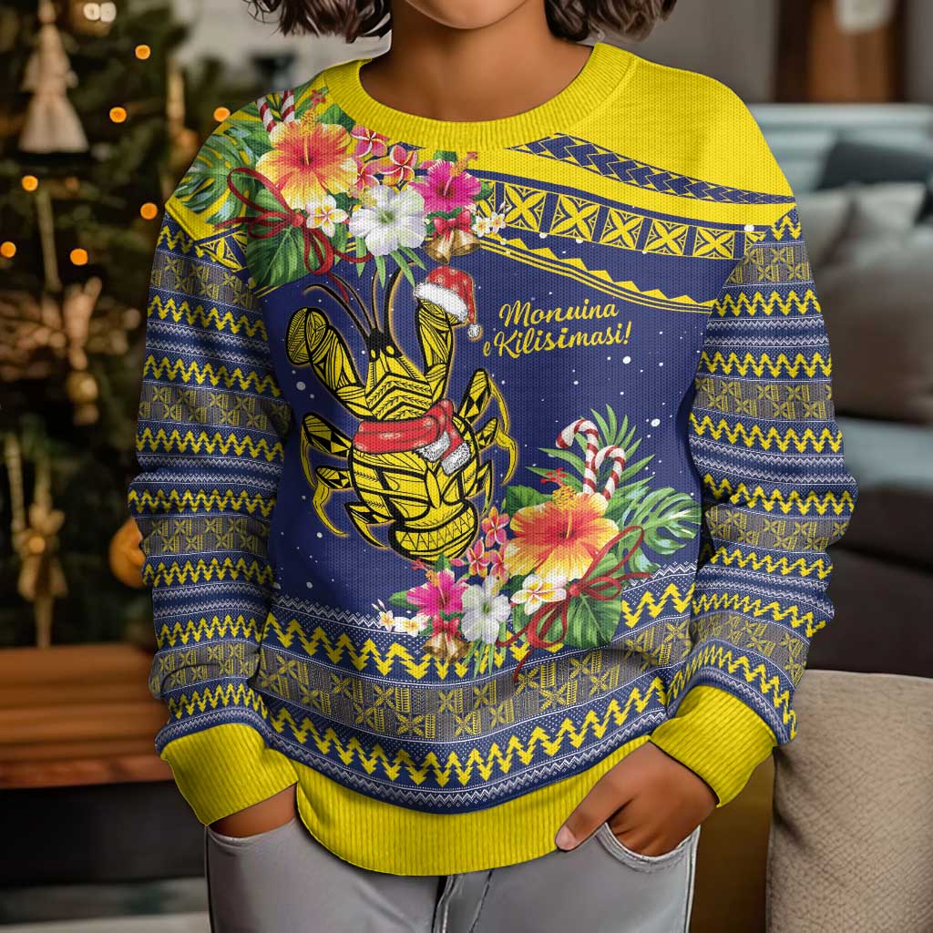 Monuina e Kilisimasi Niue Christmas Kid Ugly Christmas Sweater Niuean Tribal Pattern LT9 - Polynesian Pride