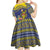 Monuina e Kilisimasi Niue Christmas Kid Short Sleeve Dress Niuean Tribal Pattern