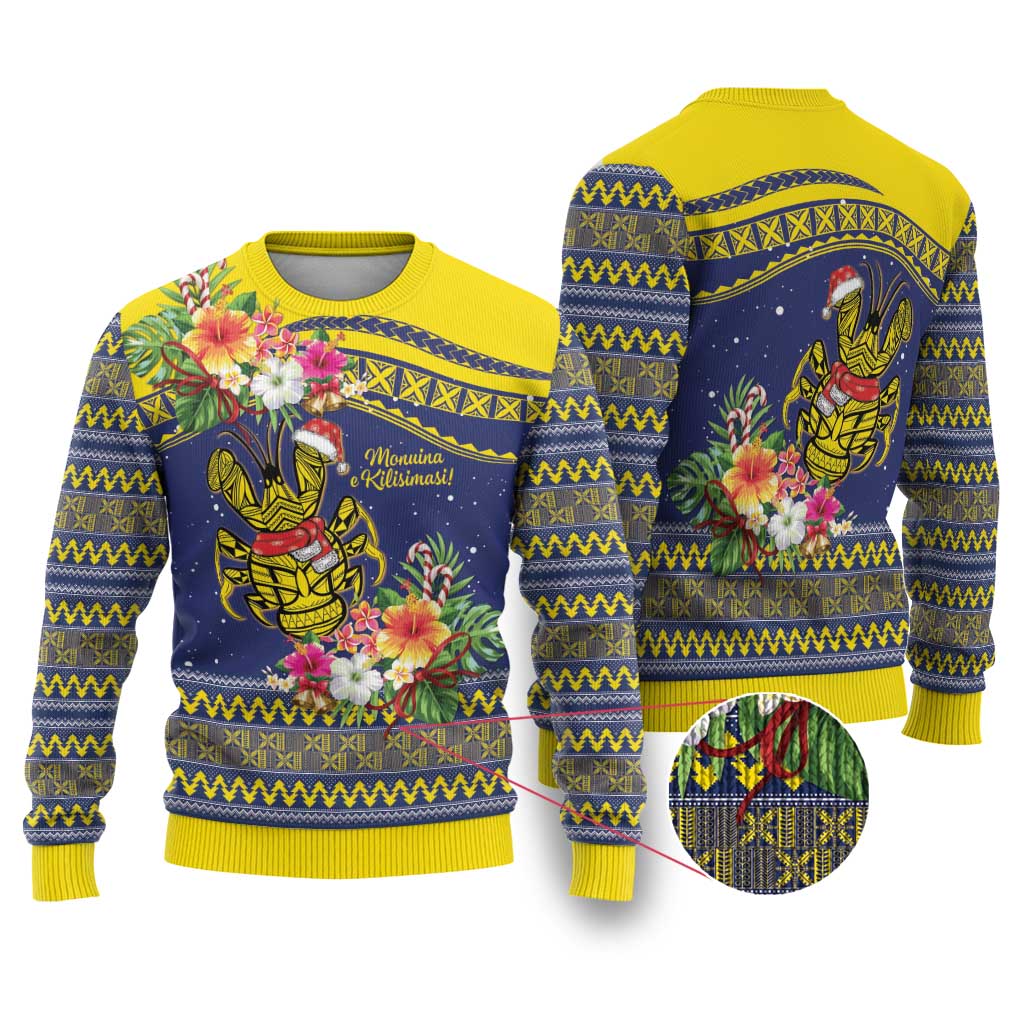 Monuina e Kilisimasi Niue Christmas Ugly Christmas Sweater Niuean Tribal Pattern