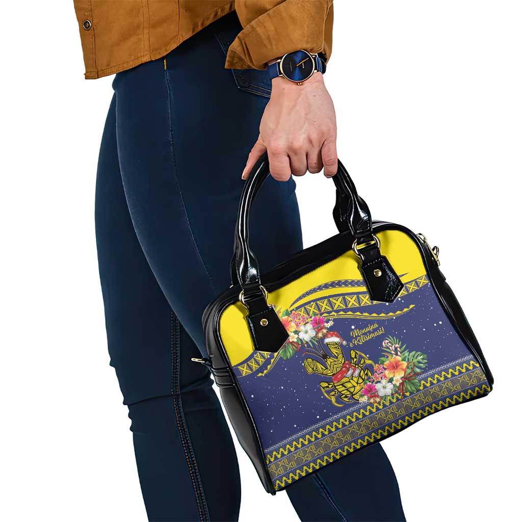 Monuina e Kilisimasi Niue Christmas Shoulder Handbag Niuean Tribal Pattern