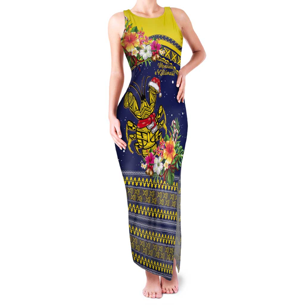 Monuina e Kilisimasi Niue Christmas Tank Maxi Dress Niuean Tribal Pattern