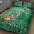 Norfolk Island Pine Tree Christmas Quilt Bed Set Coat of Arm and Polynesian Pattern