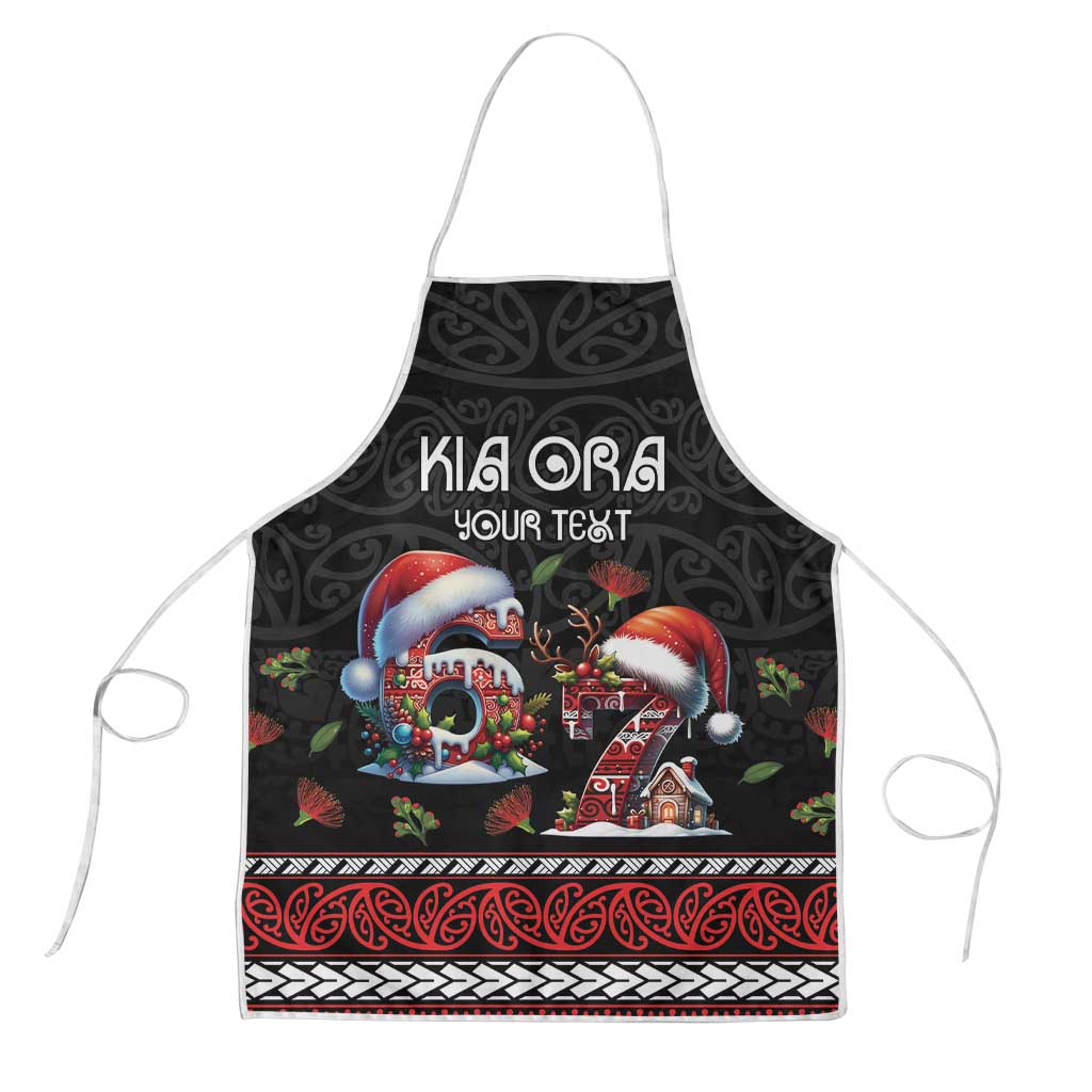 Aotearoa Six Seven Personalized Apron New Zealand Funny Christmas - Polynesian Pride