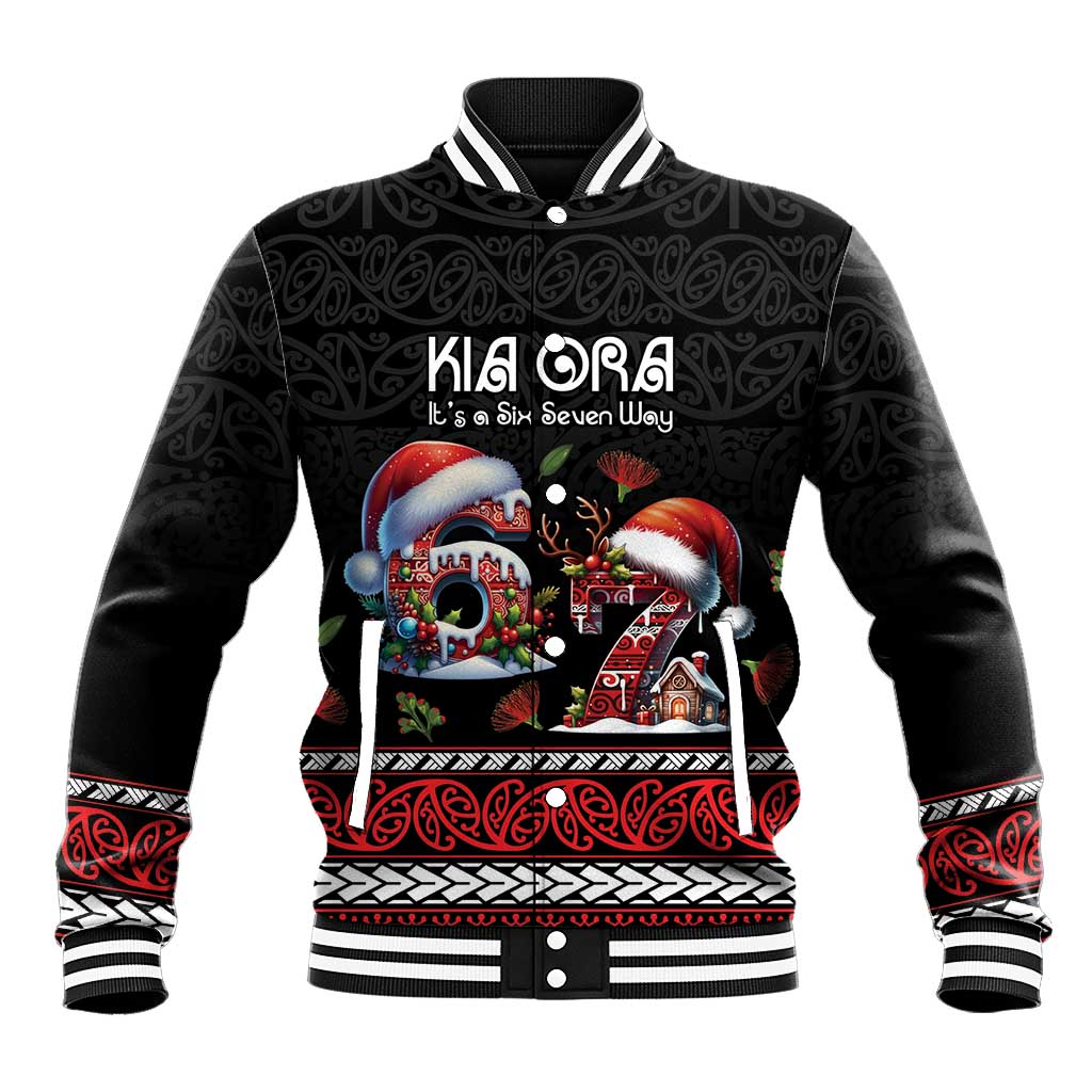Aotearoa Six Seven Personalized Baseball Jacket New Zealand Funny Christmas - Polynesian Pride