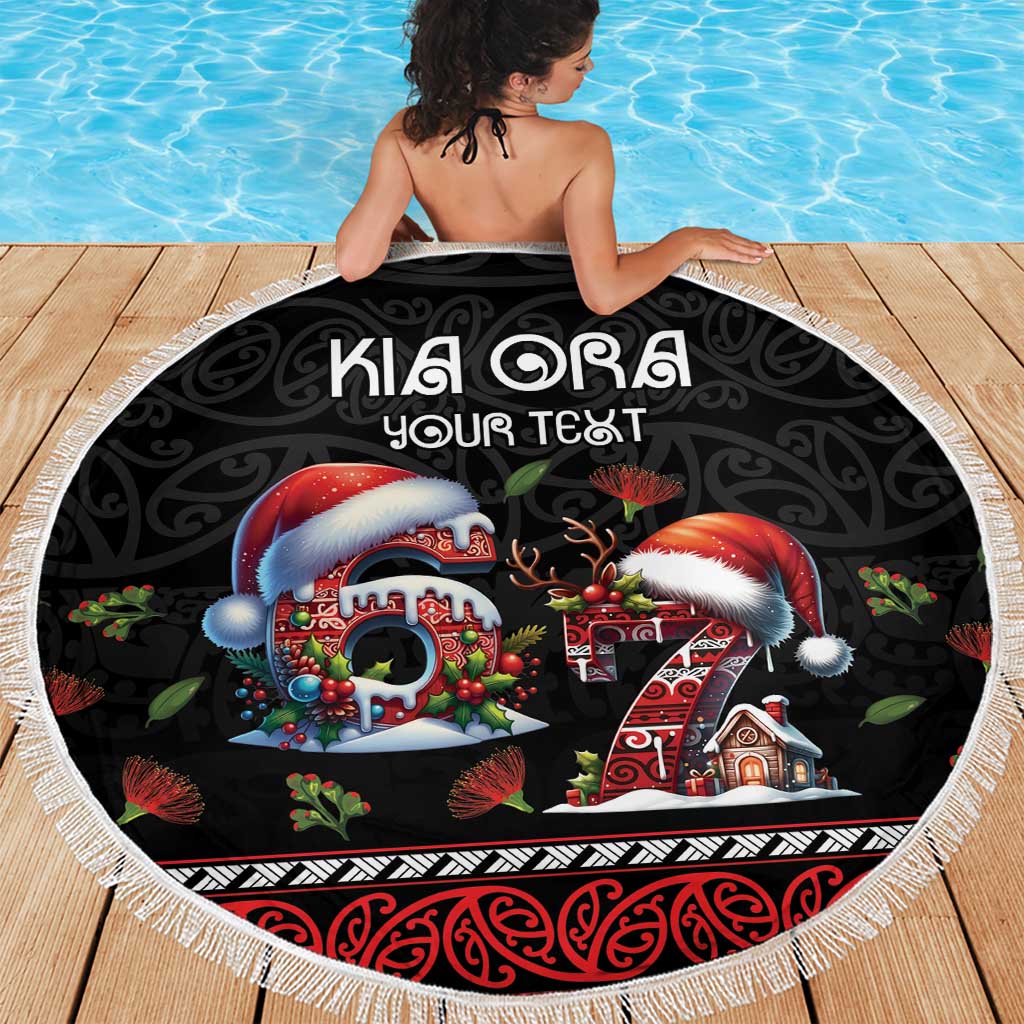 Aotearoa Six Seven Personalized Beach Blanket New Zealand Funny Christmas - Polynesian Pride