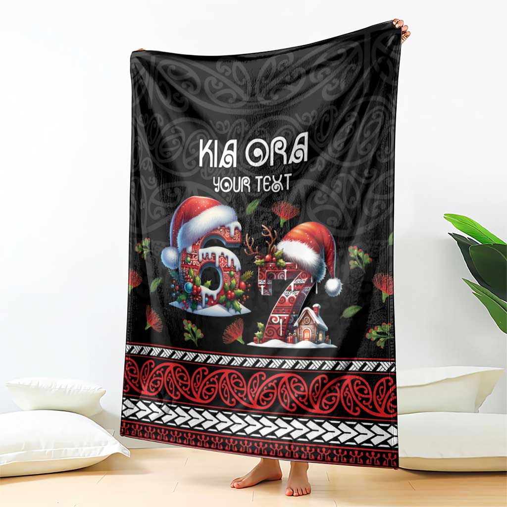 Aotearoa Six Seven Personalized Blanket New Zealand Funny Christmas - Polynesian Pride