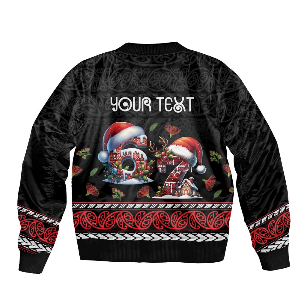 Aotearoa Six Seven Personalized Bomber Jacket New Zealand Funny Christmas - Polynesian Pride