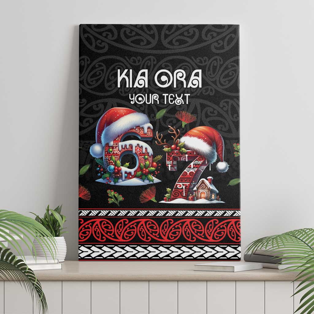 Aotearoa Six Seven Personalized Canvas Wall Art New Zealand Funny Christmas - Polynesian Pride