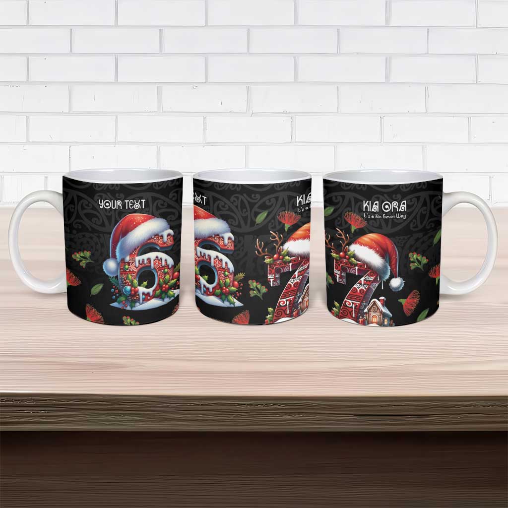 Aotearoa Six Seven Personalized Ceramic Mug New Zealand Funny Christmas - Polynesian Pride