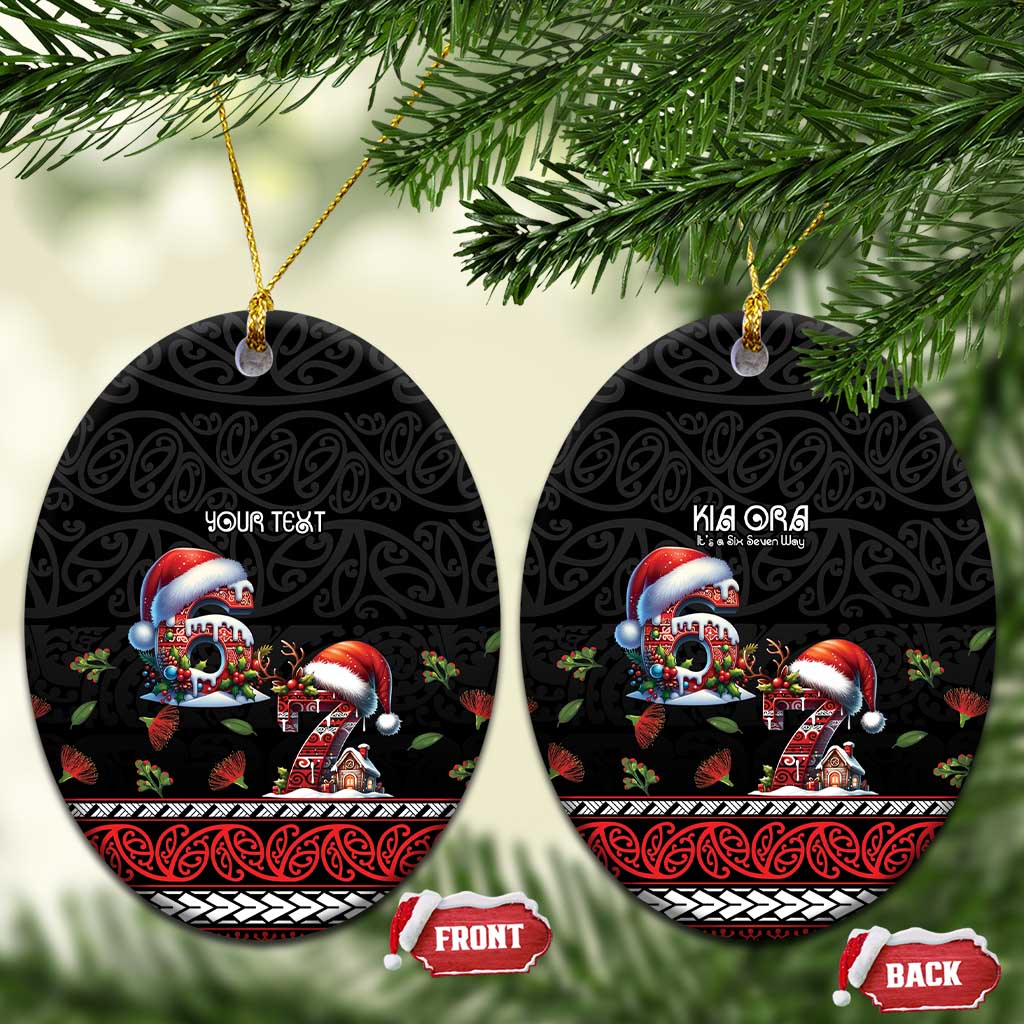 Aotearoa Six Seven Personalized Ceramic Ornament New Zealand Funny Christmas LT9 - Polynesian Pride