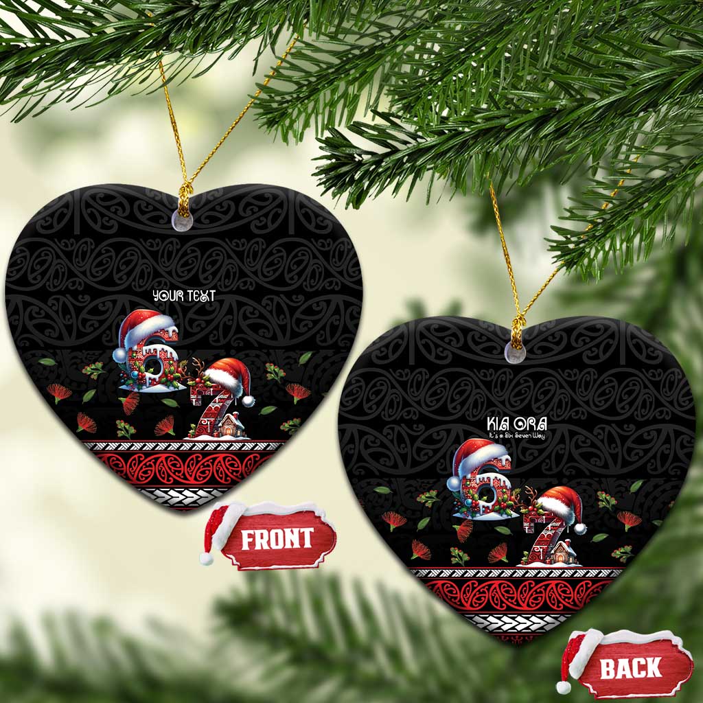 Aotearoa Six Seven Personalized Ceramic Ornament New Zealand Funny Christmas LT9 - Polynesian Pride