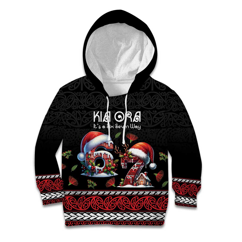 Aotearoa Six Seven Personalized Kid Hoodie New Zealand Funny Christmas - Polynesian Pride