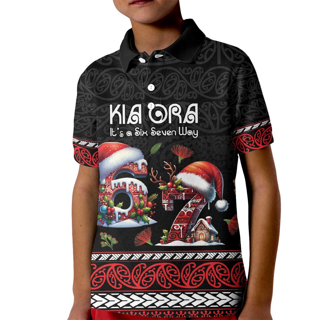 Aotearoa Six Seven Personalized Kid Polo Shirt New Zealand Funny Christmas - Polynesian Pride