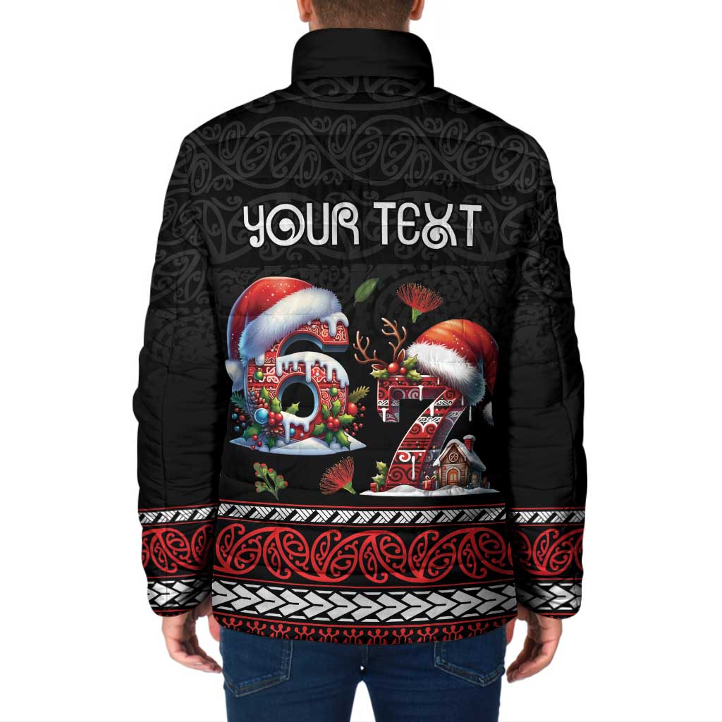 Aotearoa Six Seven Personalized Padded Jacket New Zealand Funny Christmas - Polynesian Pride