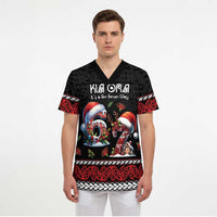 Aotearoa Six Seven Personalized Scrub Top New Zealand Funny Christmas - Polynesian Pride