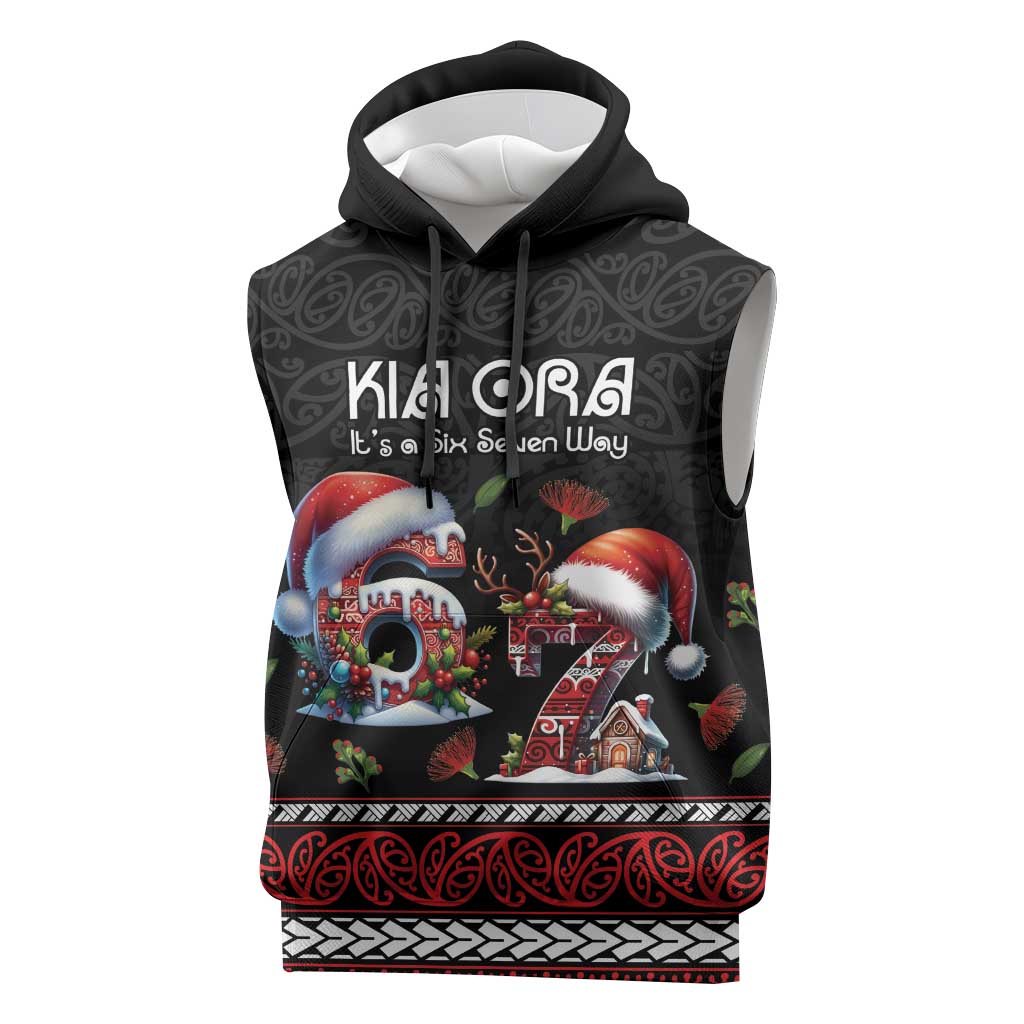 Aotearoa Six Seven Personalized Sleeveless Hoodie New Zealand Funny Christmas - Polynesian Pride