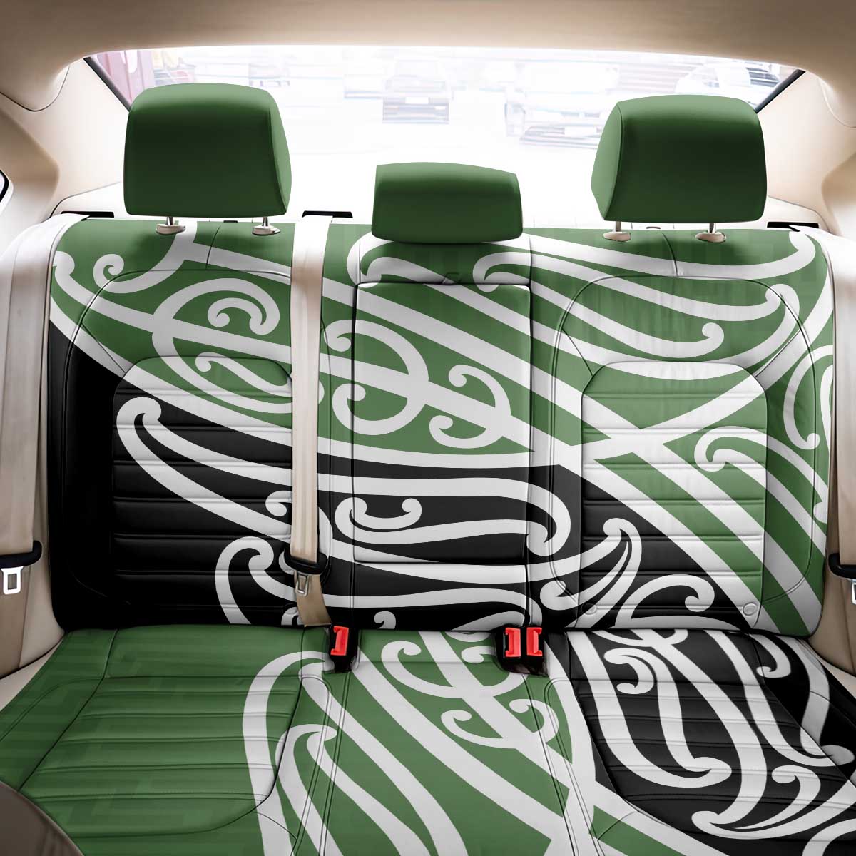 Green Fern New Zealand Kowhai Ngutukak Back Car Seat Cover - Polynesian Pride