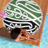 Green Fern New Zealand Kowhai Ngutukak Beach Blanket - Polynesian Pride