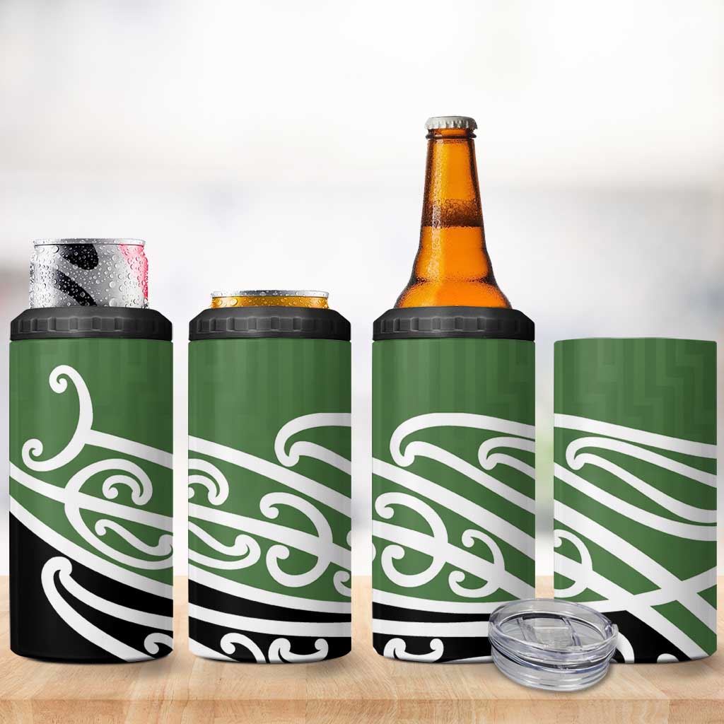Green Fern New Zealand Kowhai Ngutukak 4 in 1 Can Cooler Tumbler - Polynesian Pride