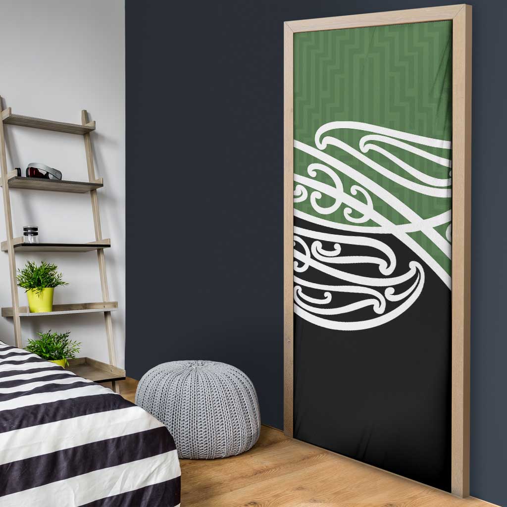 Green Fern New Zealand Kowhai Ngutukak Door Cover - Polynesian Pride