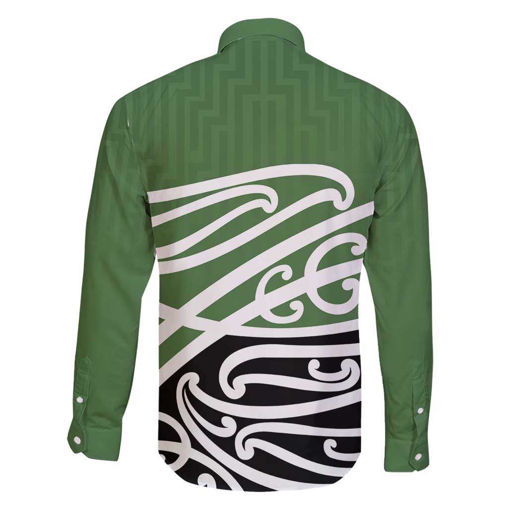 Green Fern New Zealand Kowhai Ngutukak Family Matching Off Shoulder Short Dress and Hawaiian Shirt - Polynesian Pride