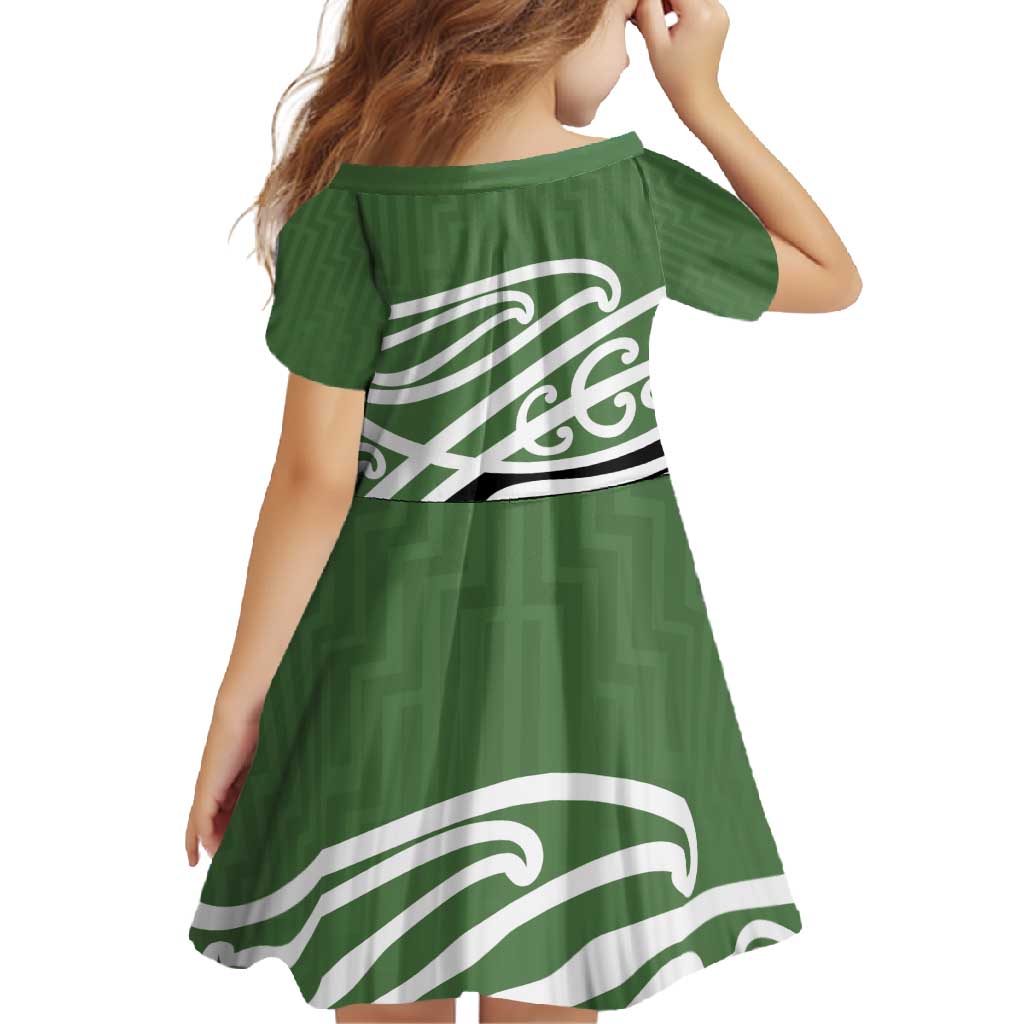 Green Fern New Zealand Kowhai Ngutukak Family Matching Summer Maxi Dress and Hawaiian Shirt - Polynesian Pride