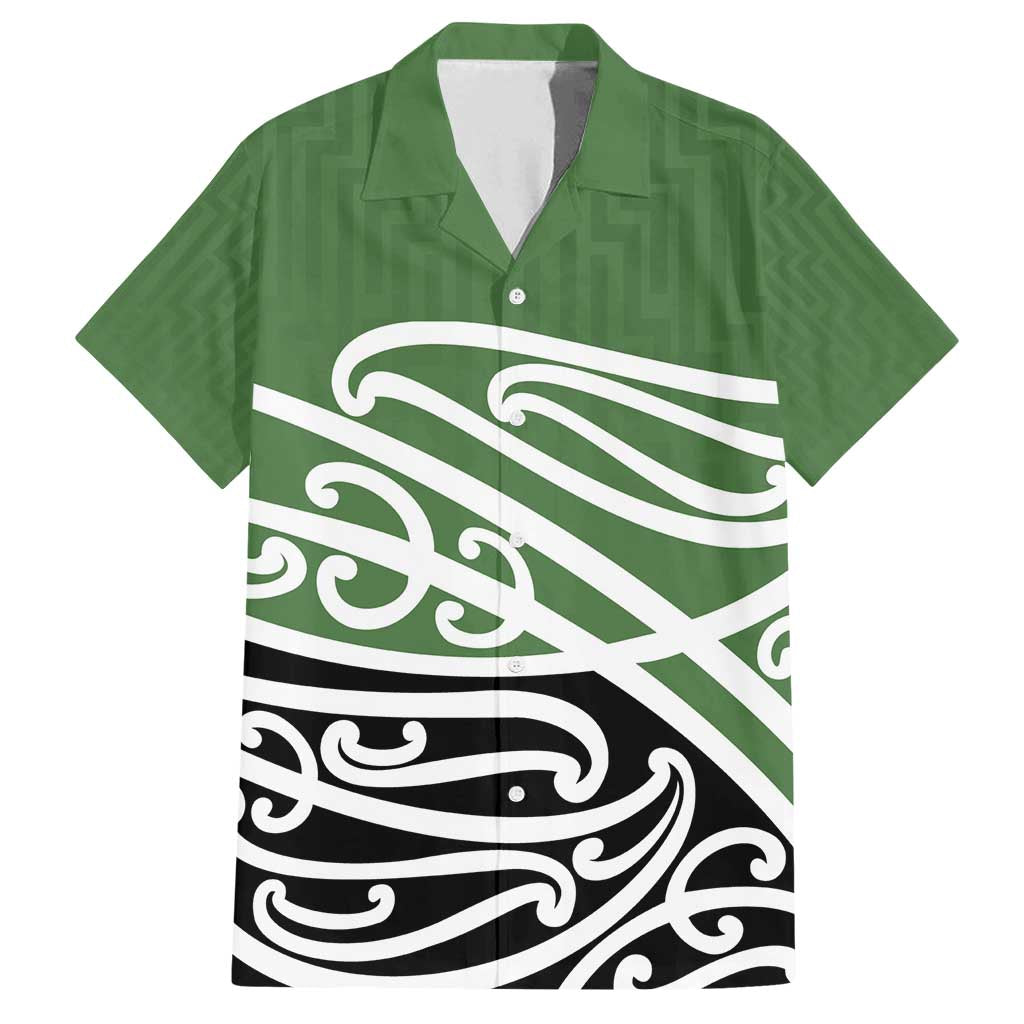 Green Fern New Zealand Kowhai Ngutukak Family Matching Summer Maxi Dress and Hawaiian Shirt - Polynesian Pride