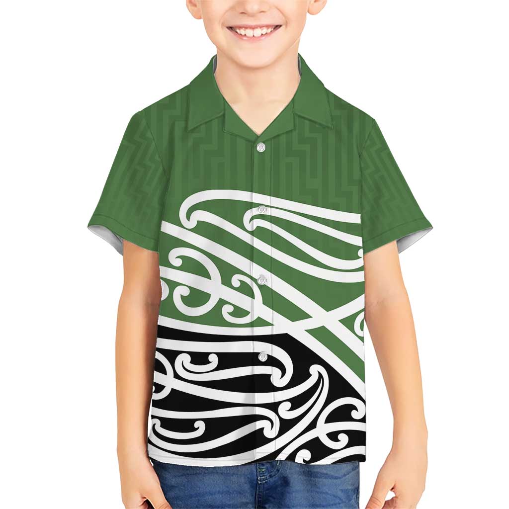 Green Fern New Zealand Kowhai Ngutukak Kid Hawaiian Shirt - Polynesian Pride