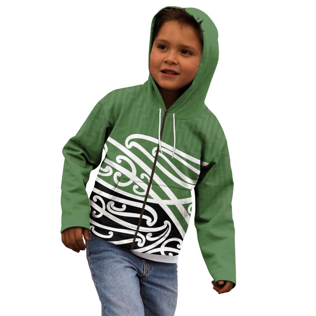 Green Fern New Zealand Kowhai Ngutukak Kid Hoodie - Polynesian Pride