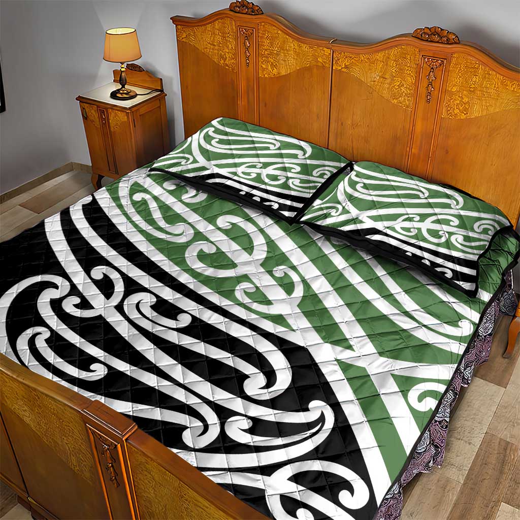 Green Fern New Zealand Kowhai Ngutukak Quilt Bed Set - Polynesian Pride