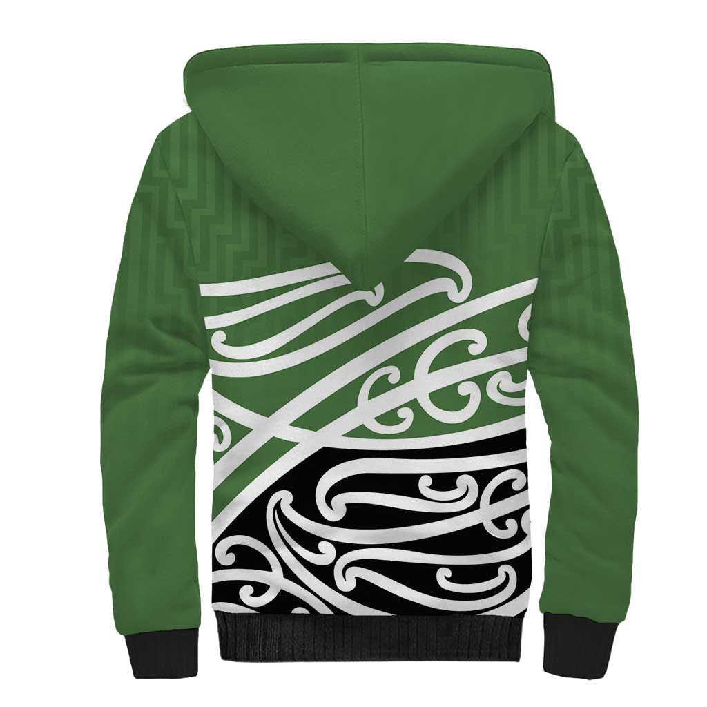 Green Fern New Zealand Kowhai Ngutukak Sherpa Hoodie - Polynesian Pride