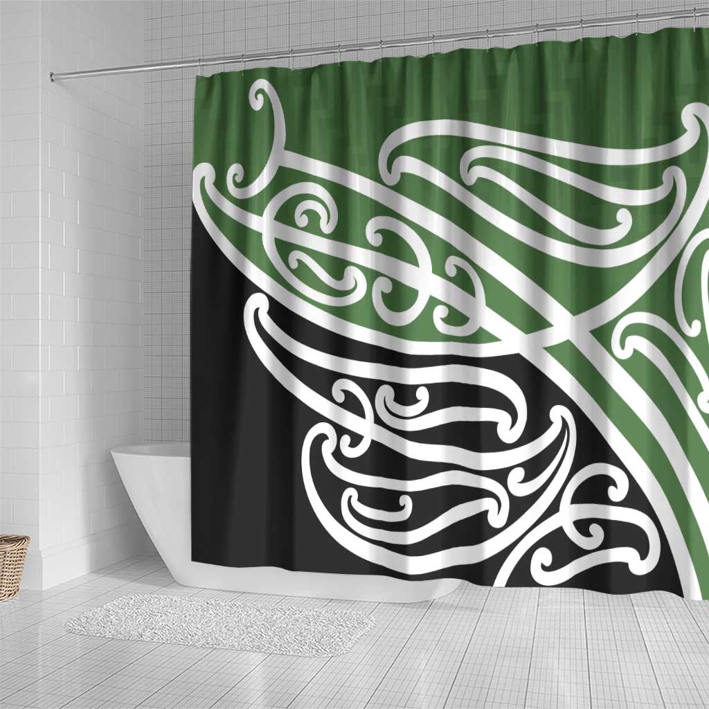 Green Fern New Zealand Kowhai Ngutukak Shower Curtain - Polynesian Pride