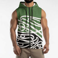 Green Fern New Zealand Kowhai Ngutukak Sleeveless Zip Hoodie - Polynesian Pride