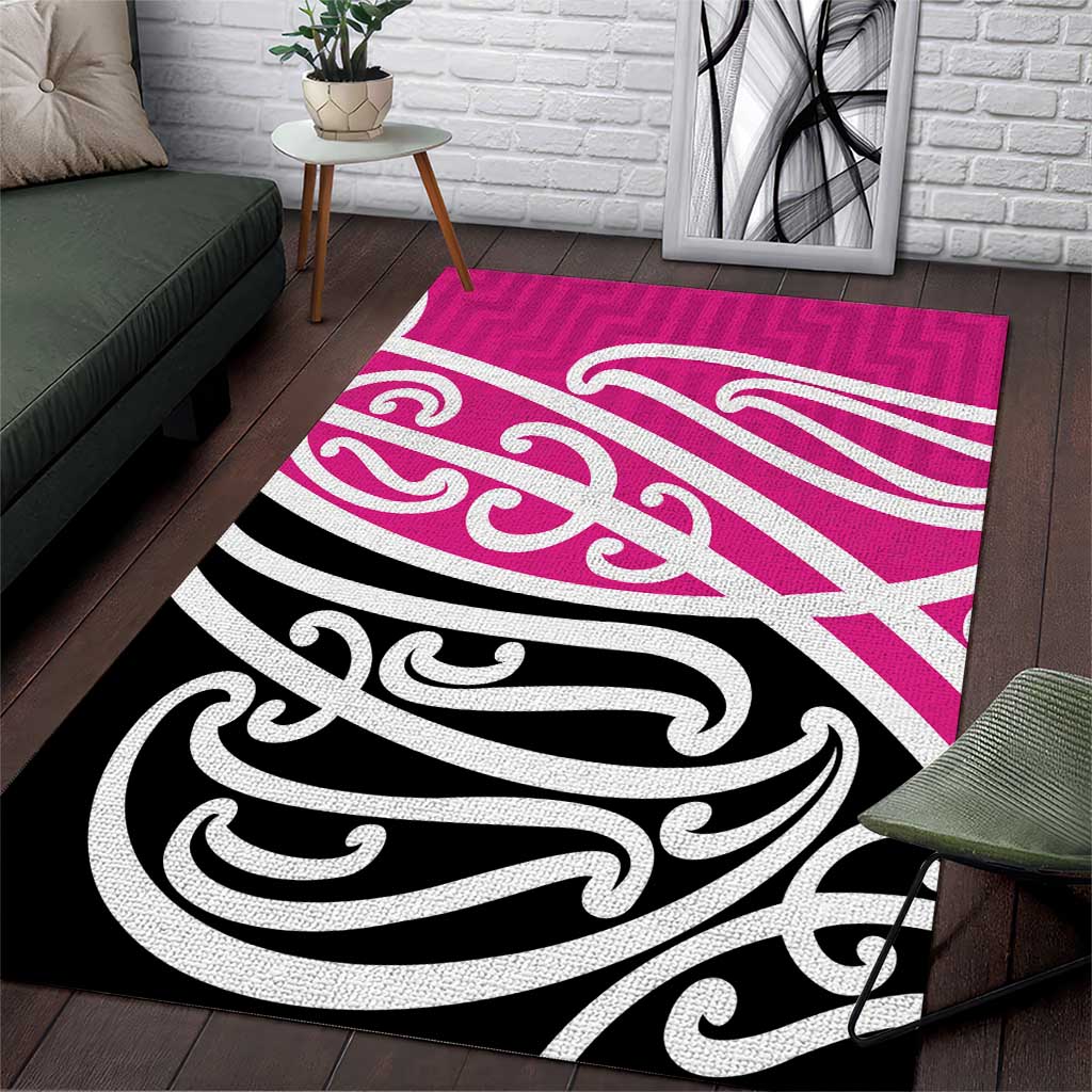 All Pink New Zealand Kowhai Ngutukak Area Rug - Polynesian Pride