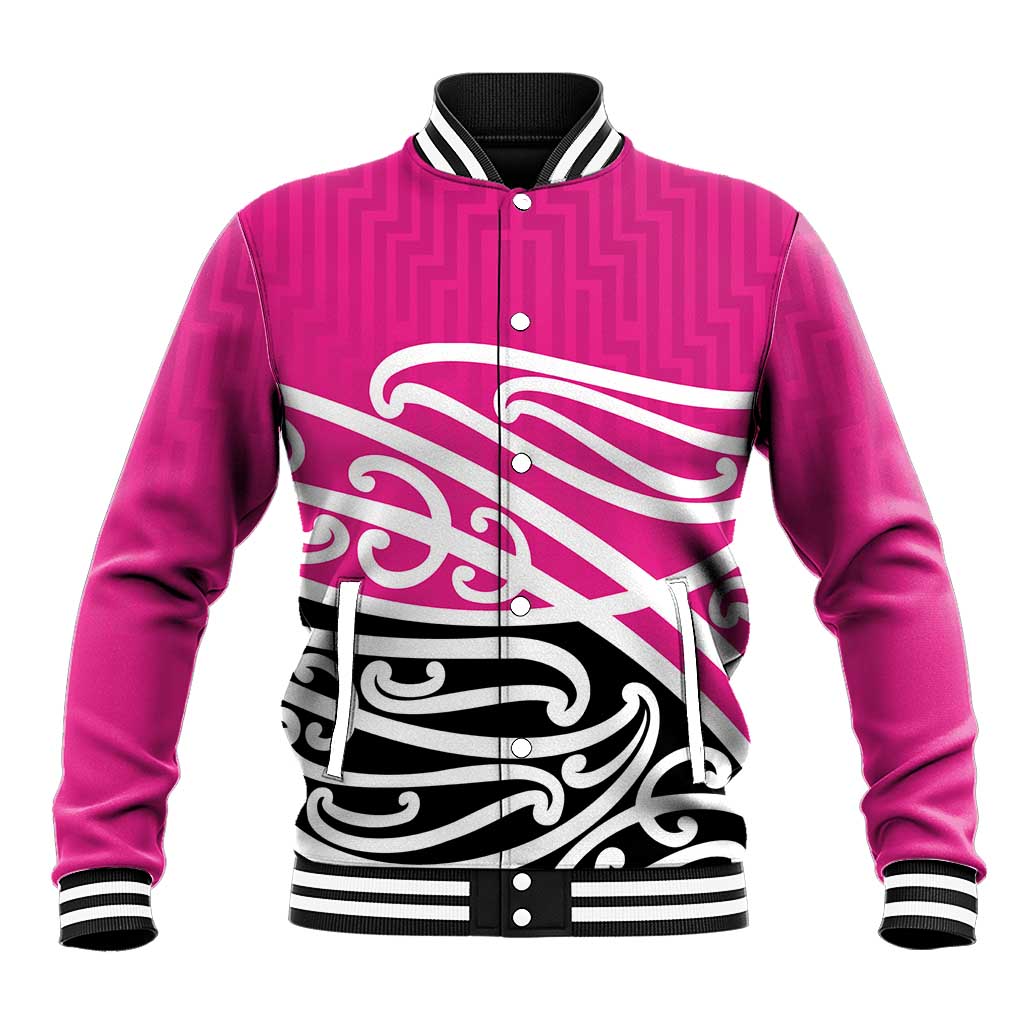 All Pink New Zealand Kowhai Ngutukak Baseball Jacket - Polynesian Pride