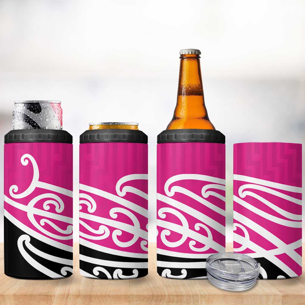 All Pink New Zealand Kowhai Ngutukak 4 in 1 Can Cooler Tumbler - Polynesian Pride