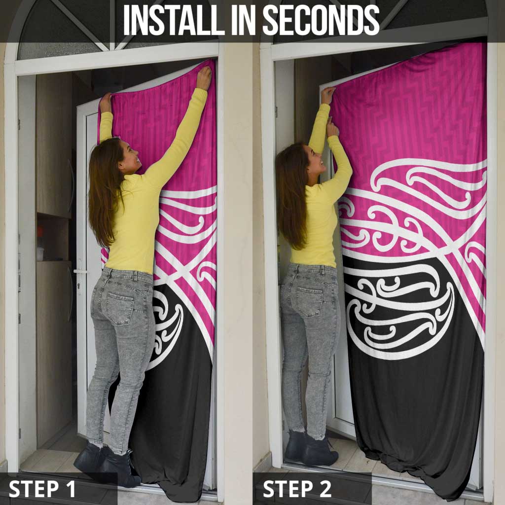 All Pink New Zealand Kowhai Ngutukak Door Cover - Polynesian Pride