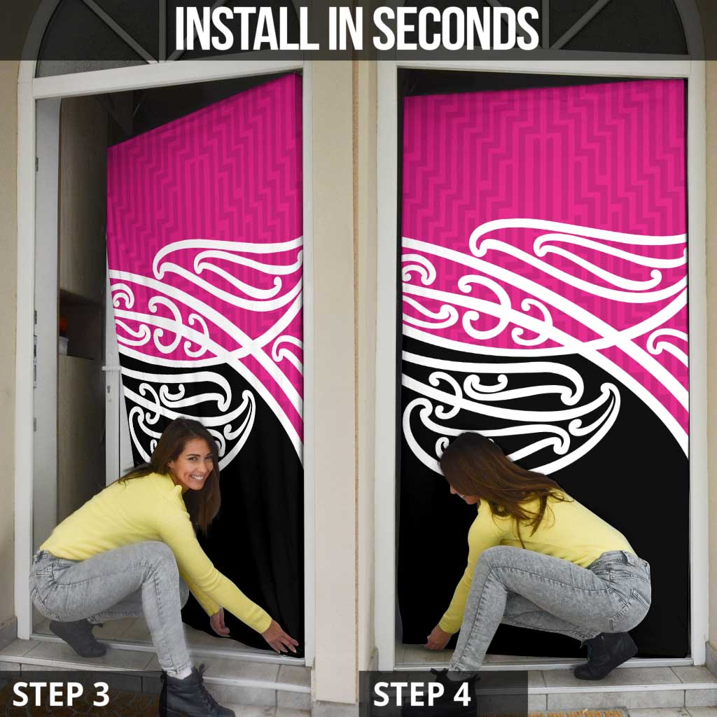 All Pink New Zealand Kowhai Ngutukak Door Cover - Polynesian Pride