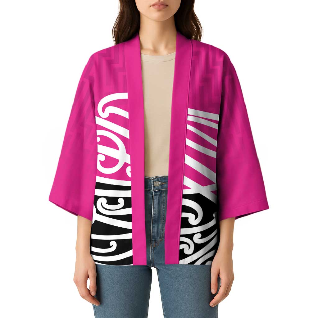 All Pink New Zealand Kowhai Ngutukak Kimono - Polynesian Pride