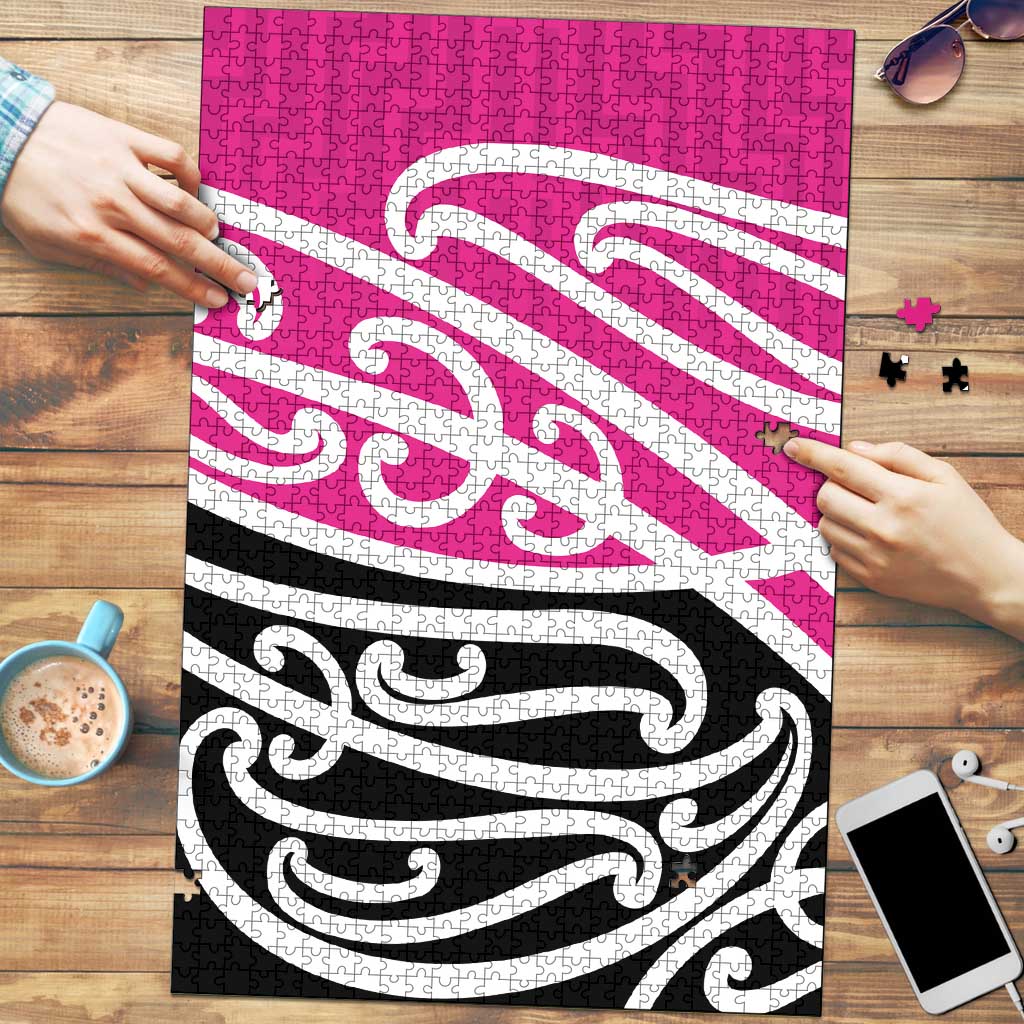 All Pink New Zealand Kowhai Ngutukak Puzzle - Polynesian Pride