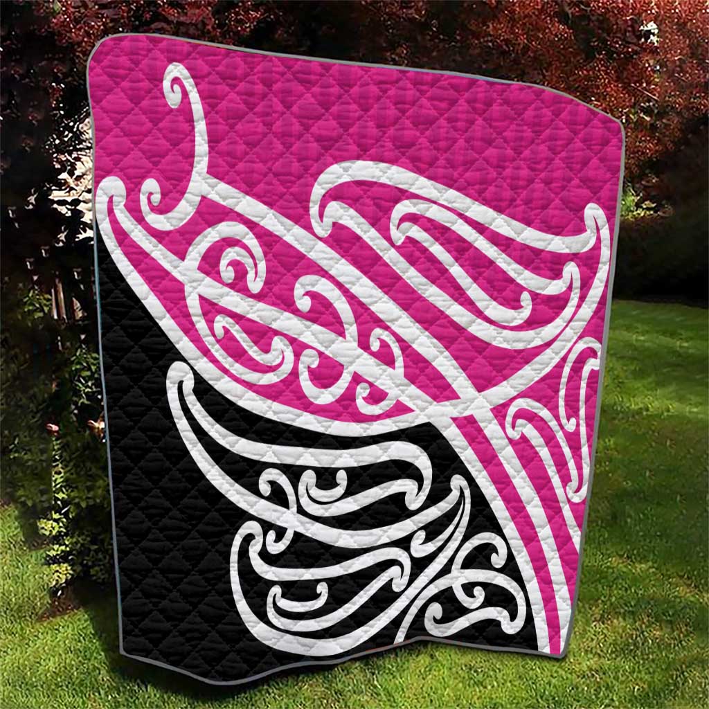 All Pink New Zealand Kowhai Ngutukak Quilt - Polynesian Pride