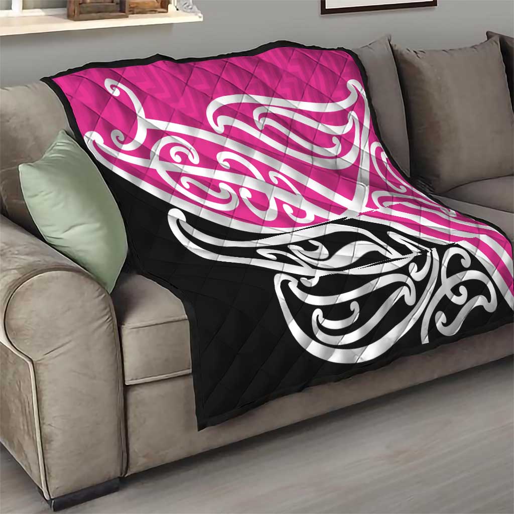 All Pink New Zealand Kowhai Ngutukak Quilt - Polynesian Pride