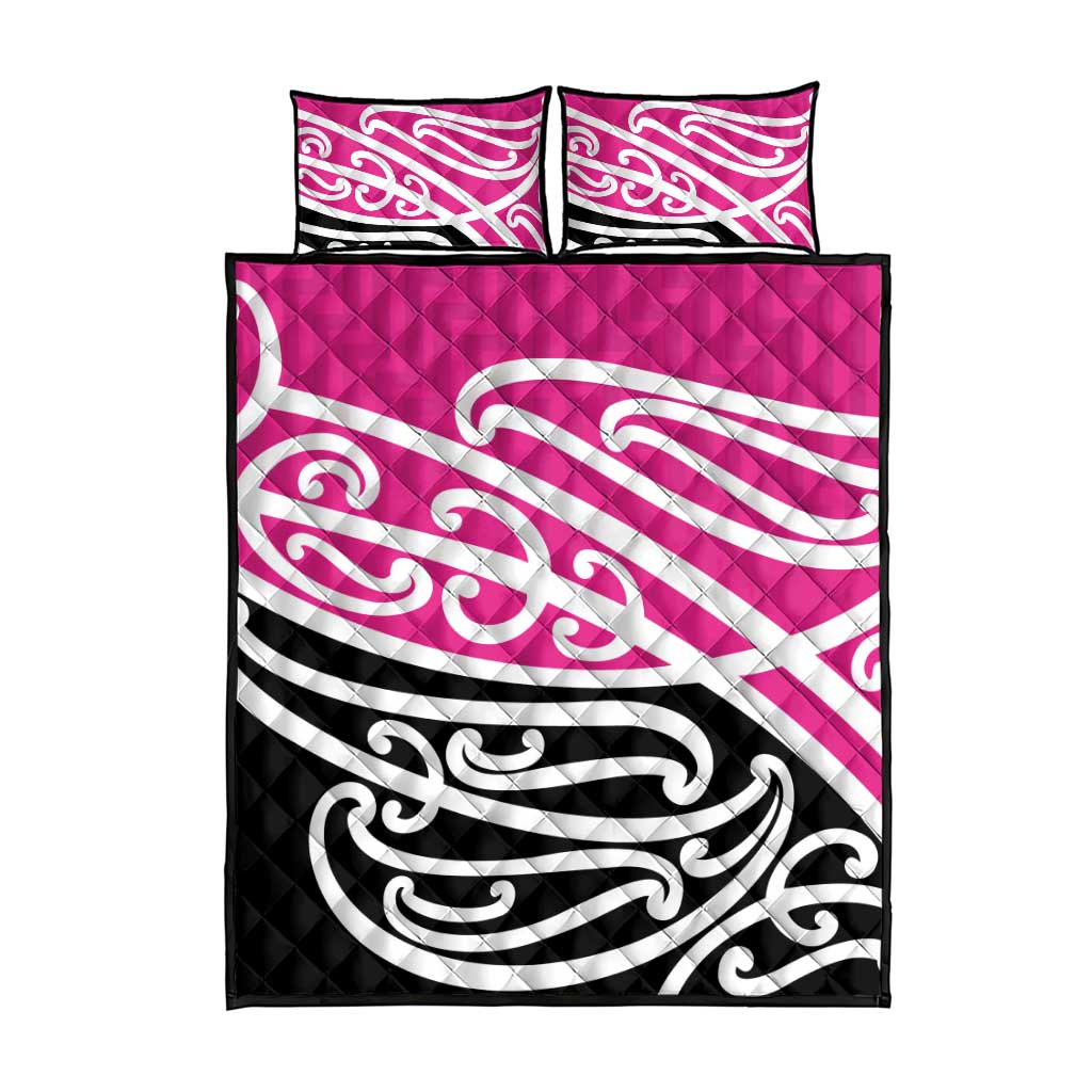 All Pink New Zealand Kowhai Ngutukak Quilt Bed Set - Polynesian Pride