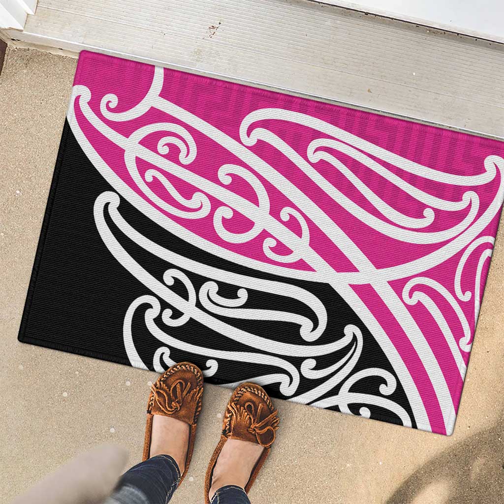 All Pink New Zealand Kowhai Ngutukak Rubber Doormat - Polynesian Pride