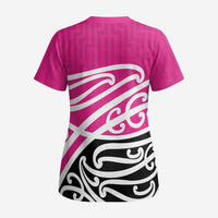 All Pink New Zealand Kowhai Ngutukak Scrub Top - Polynesian Pride