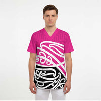 All Pink New Zealand Kowhai Ngutukak Scrub Top - Polynesian Pride