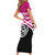 All Pink New Zealand Kowhai Ngutukak Short Sleeve Bodycon Dress - Polynesian Pride