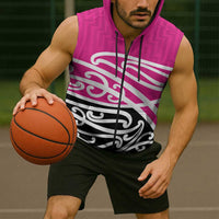 All Pink New Zealand Kowhai Ngutukak Sleeveless Zip Hoodie LT9