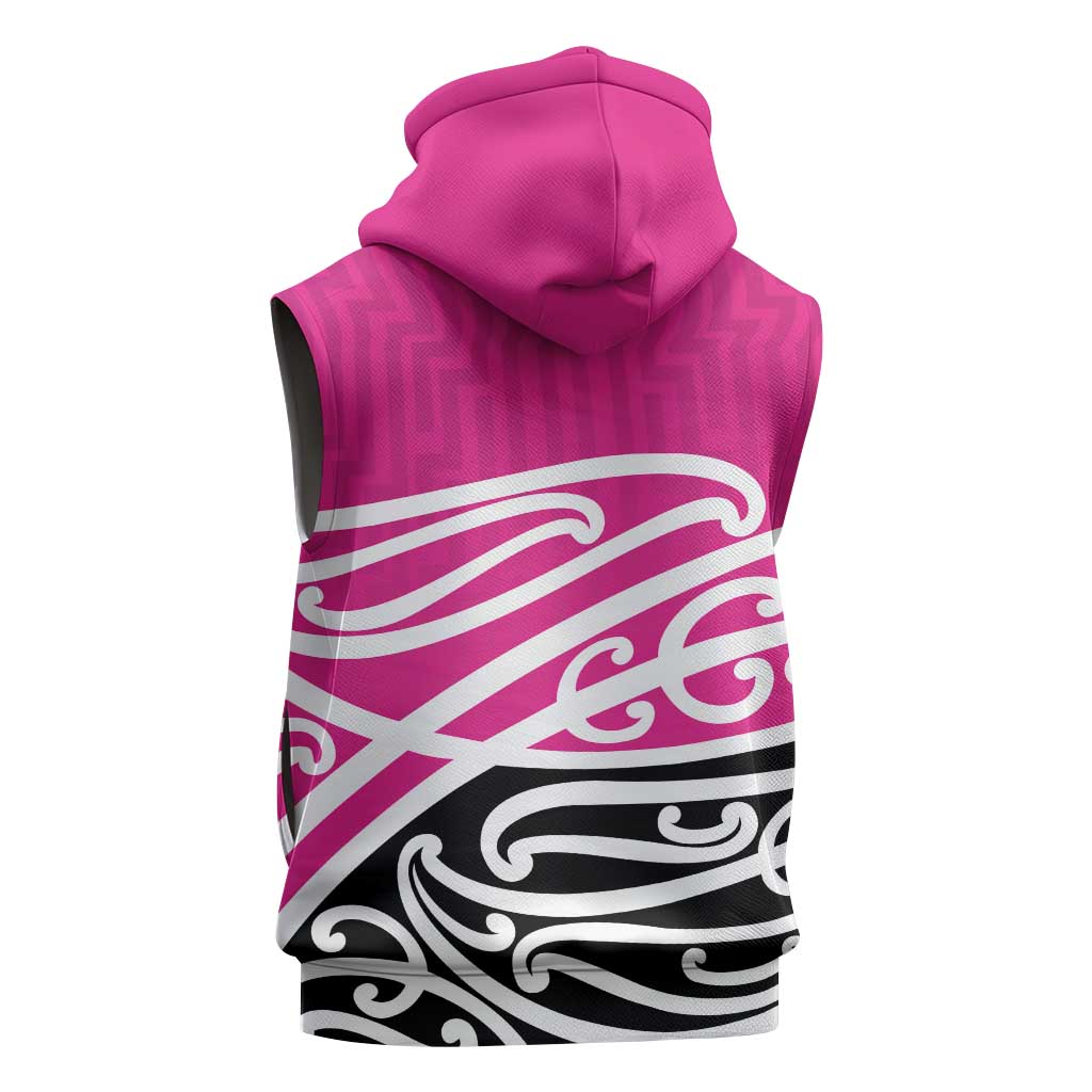 All Pink New Zealand Kowhai Ngutukak Sleeveless Zip Hoodie LT9