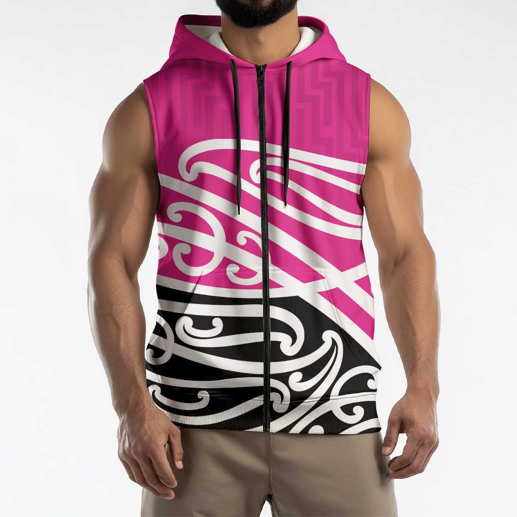 All Pink New Zealand Kowhai Ngutukak Sleeveless Zip Hoodie LT9